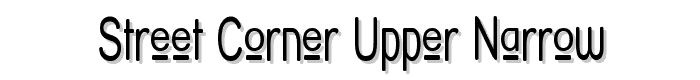 Street Corner Upper Narrow font